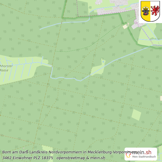 Born am Darß Landkreis Nordvorpommern Lageplan © Openstreetmap Contributors Born am Darß Lageplan